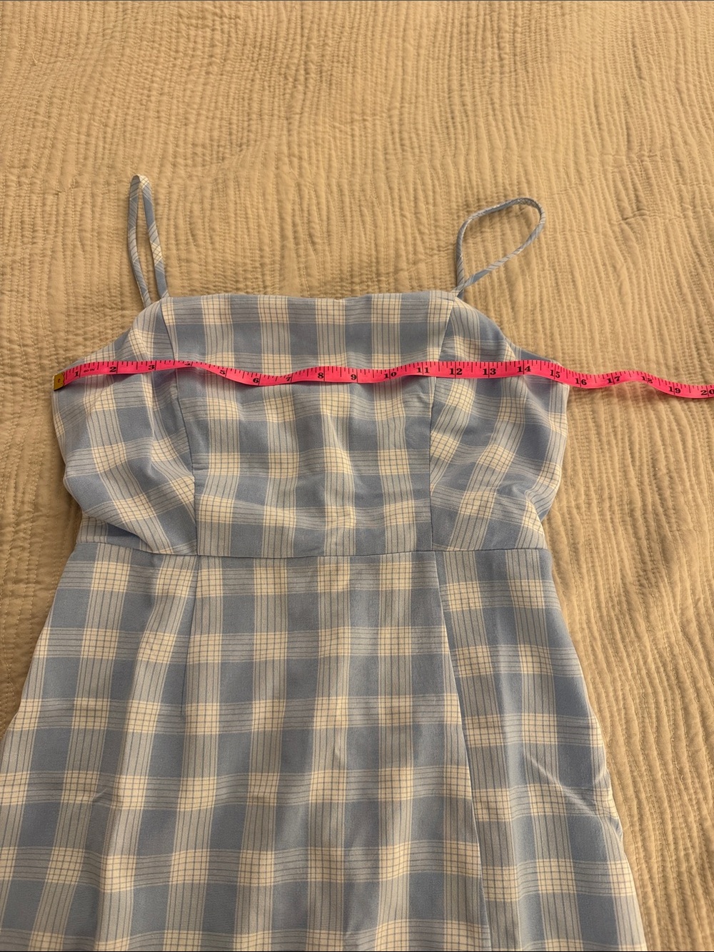bp Light Blue and White Plaid Dress - Picture 5 of 6